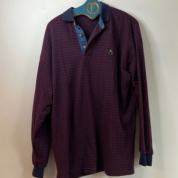 Vintage Gant Cotton Long Sleeve Polo - L - Picture 1 of 4